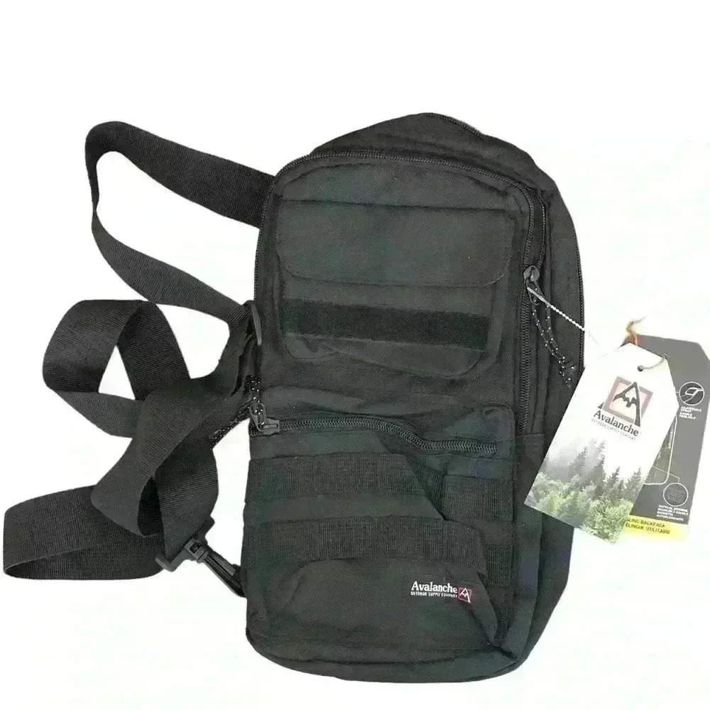 🌈 6/$60 NWT, Avalanche Utility Sling Backpack, Black, 8”x 6.5”x 2”